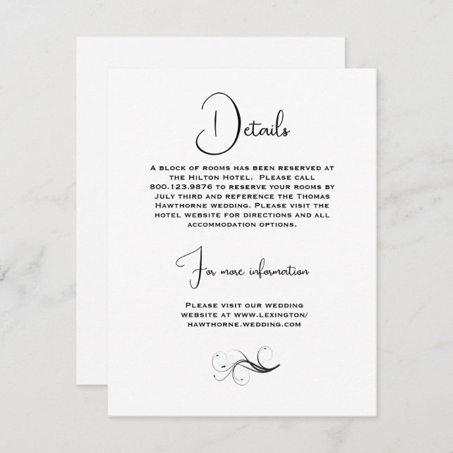 Beautiful Spring Flowers Wedding  Enclosure Card (Front/Back)