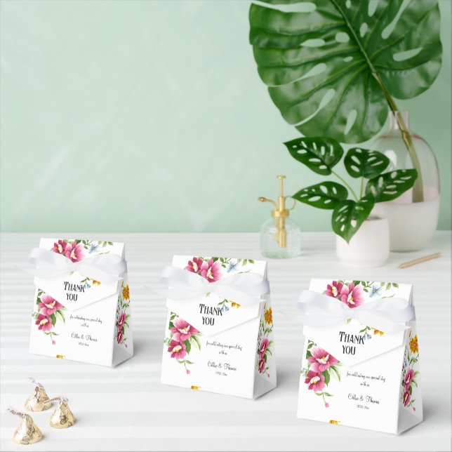 Beautiful Spring Flowers Wedding  Favor Boxes (Multiple)