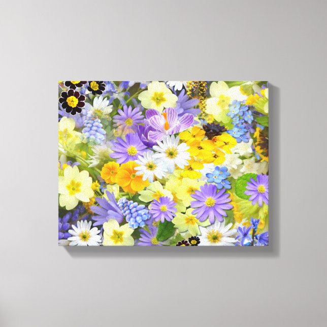 Beautiful Spring Flowers Wrapped Canvas Print (Front)