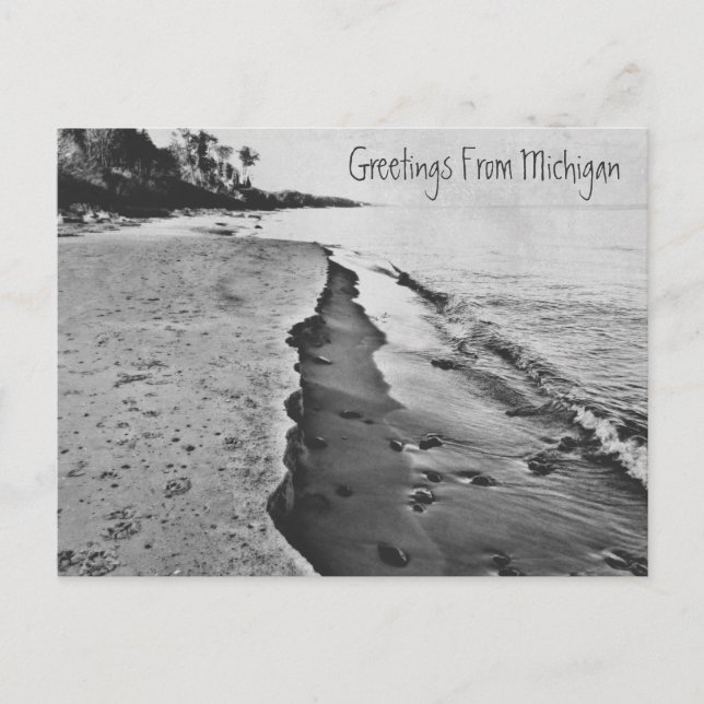 Beautiful Spring Lake Michigan Shoreline Beach Postcard (Front)