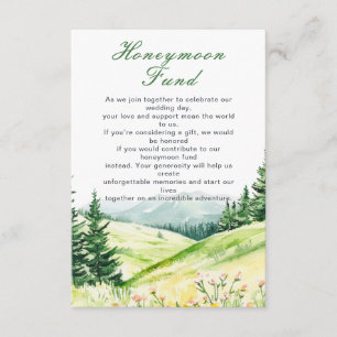 Beautiful Spring Landscape Wedding Honeymoon Fund Enclosure Card