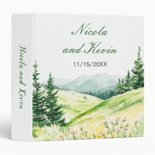 Beautiful Spring Landscape Wedding Photo Album 3 Ring Binder