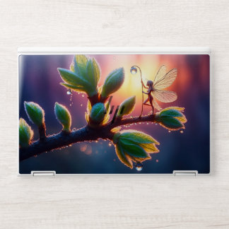 Beautiful spring nature with miniature pixie art HP laptop skin