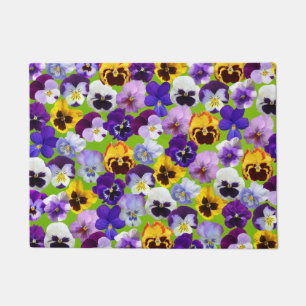 Beautiful Spring Pansies Doormat