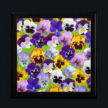 Beautiful Spring Pansies  Gift Box<br><div class="desc">These beautiful pansies are just breathtaking!  This design is perfect for you and will bring brilliant color to anywhere you go!</div>