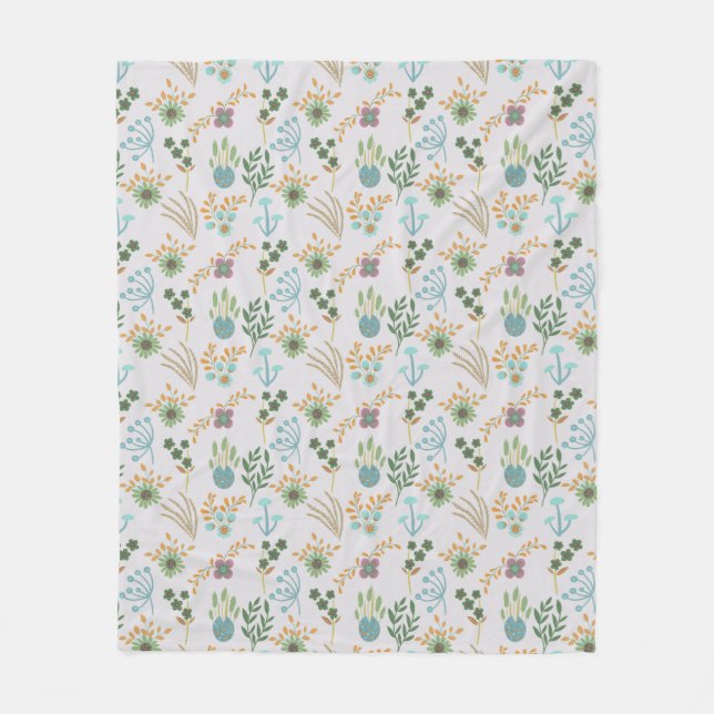 Beautiful Spring Pattern Fleece Blanket (Front)