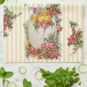 Beautiful Spring Roses and Baby Chicks Kitchen Tow Kitchen Towel (Folded)