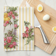 Beautiful Spring Roses and Baby Chicks Kitchen Tow Kitchen Towel