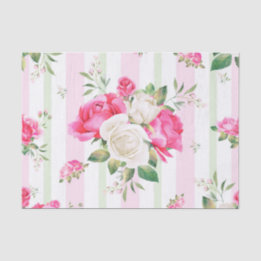 beautiful, spring,shabby chic, pink roses, chic, f tissue paper