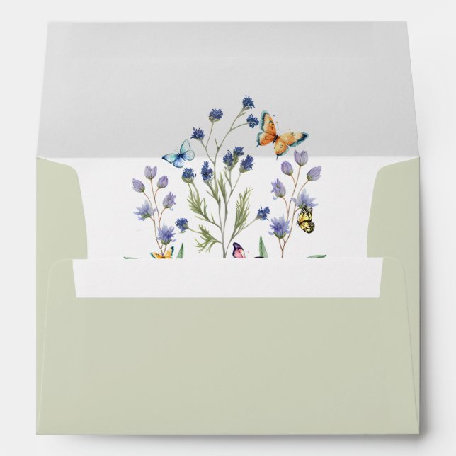 Beautiful Spring Wildflowers and Butterflies Envelope (Back (Bottom))