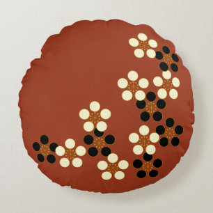 Beautiful Springtime Japanese Cherry Blossom Round Pillow