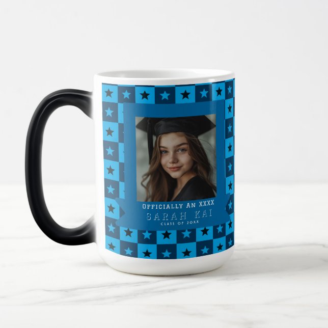 Beautiful Square Pattern Class Reunion Color Morph Mug (Left)
