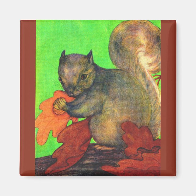 beautiful squirrel magnet (Front)