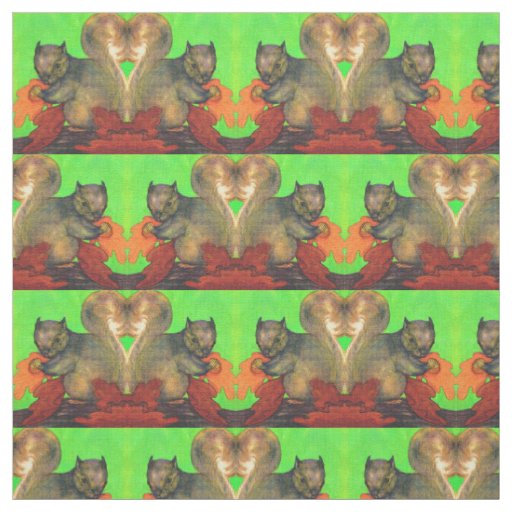 beautiful squirrel print fabric