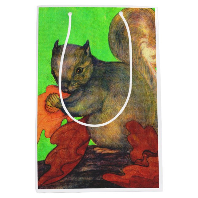beautiful squirrel print medium gift bag (Front)