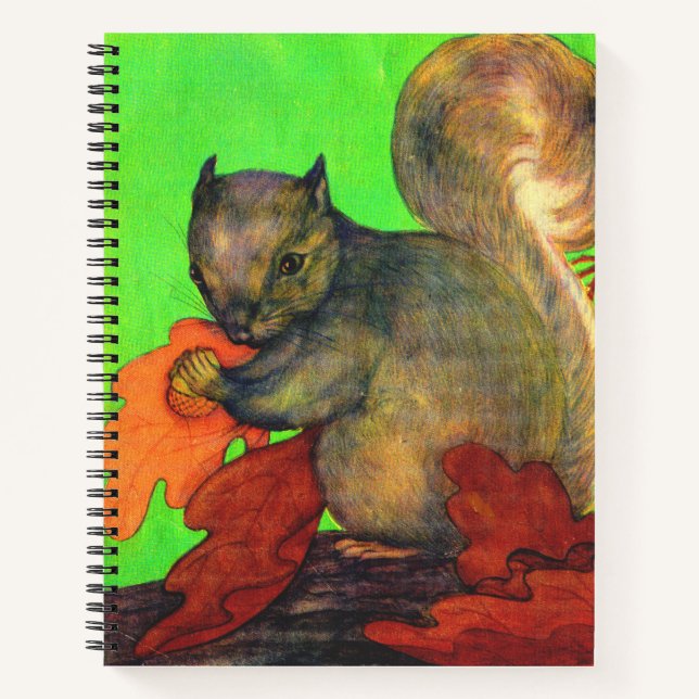 beautiful squirrel print notebook (Front)