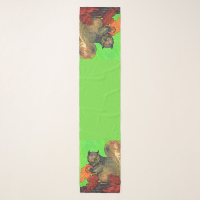 beautiful squirrel print scarf (Front)