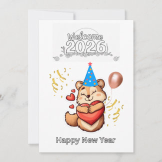Beautiful Squirrel Sweet Dreams – Happy New Year 2 Card
