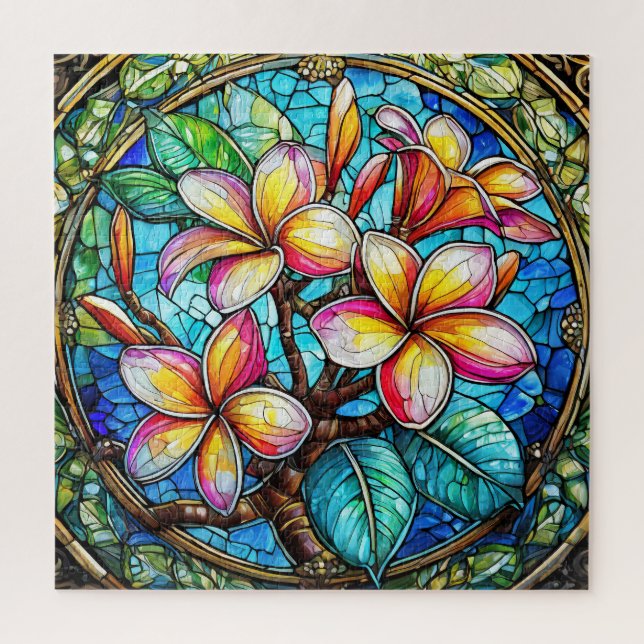 Beautiful stained glass art puzzle (Vertical)