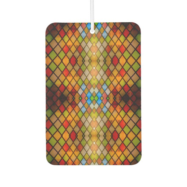 Beautiful Stained Glass Pattern Air Freshener (Front)