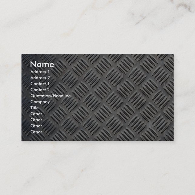 Beautiful Stainless steel Business Card (Front)