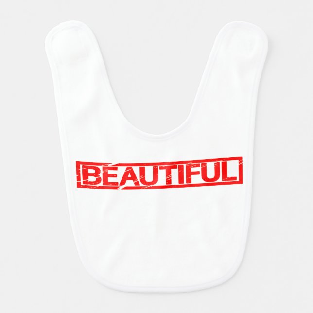 Beautiful Stamp Baby Bib (Front)