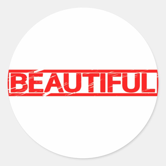 Beautiful Stamp Classic Round Sticker (Front)