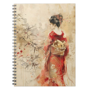 Beautiful Standing Geisha Notebook