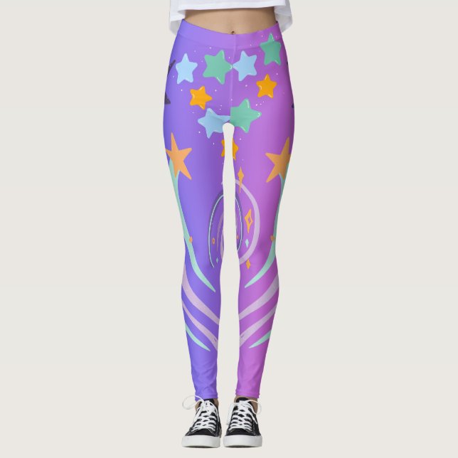beautiful stars and heart leggings (Front)