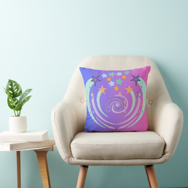 beautiful stars and heart throw pillow (Chair)