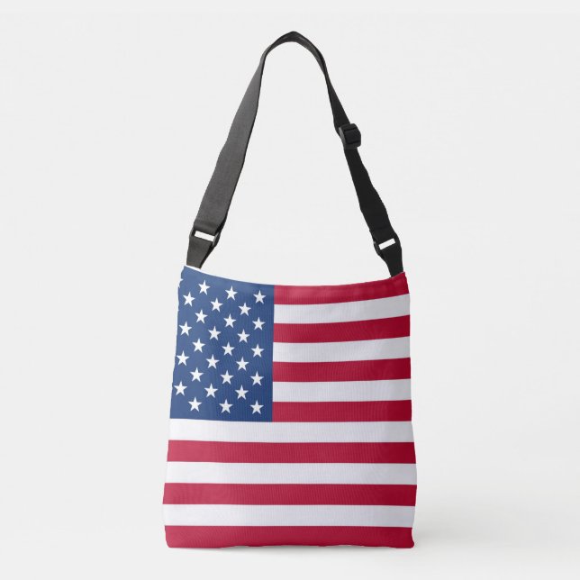 beautiful stars and stripes crossbody bag (Front)