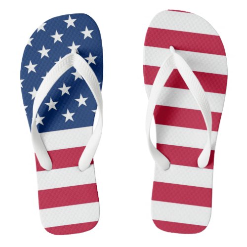 beautiful stars and stripes flip flops