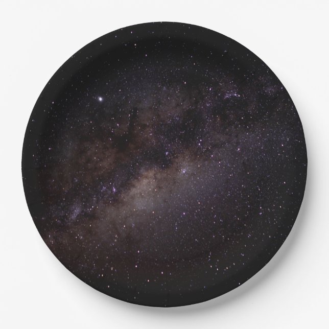Beautiful Stars Nightsky Photography Engagement Paper Plates (Front)