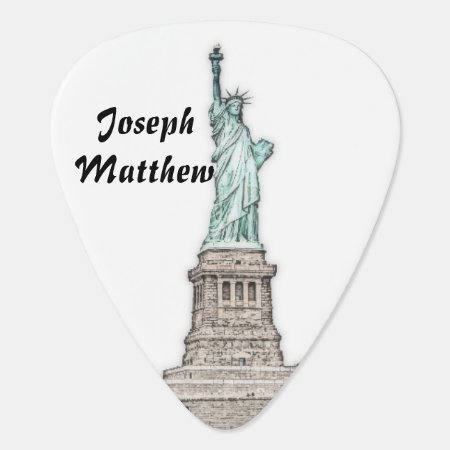 Beautiful Statue Of Liberty - New York City, Ny Guitar Pick