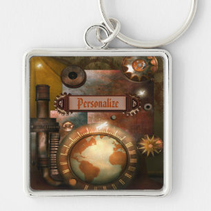 Beautiful Steampunk Personalized Key Chain