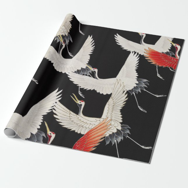 Beautiful Storks Wrapping Paper (Unrolled)
