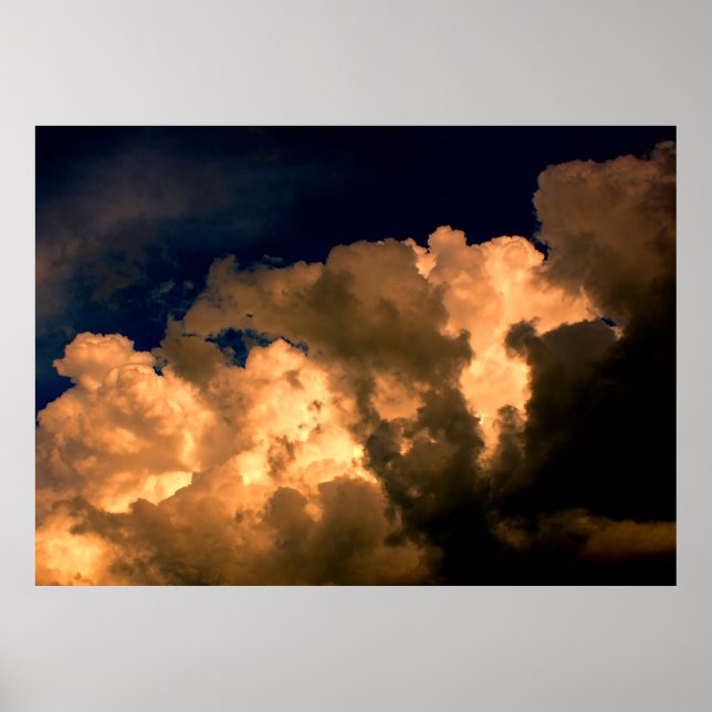 Beautiful Storm Cloud Nature Sky Photo Poster (Front)