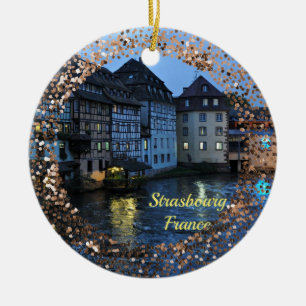 Beautiful Strasbourg, France Ceramic Ornament fram