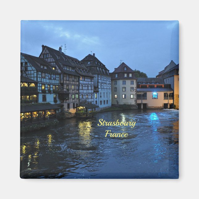 Beautiful Strasbourg, France (labeled) Magnet (Front)