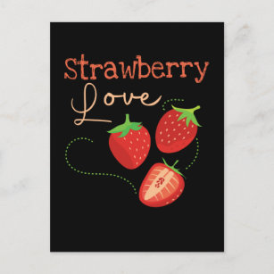 Beautiful Strawberry Garden Summer Food Postcard