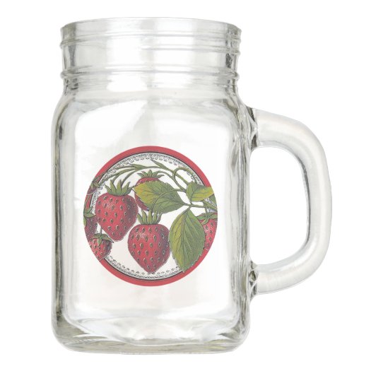 Beautiful Strawberry Mason Jar