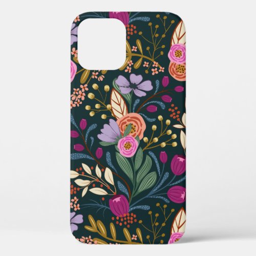 Beautiful striking colorful flowers  iPhone 12 case