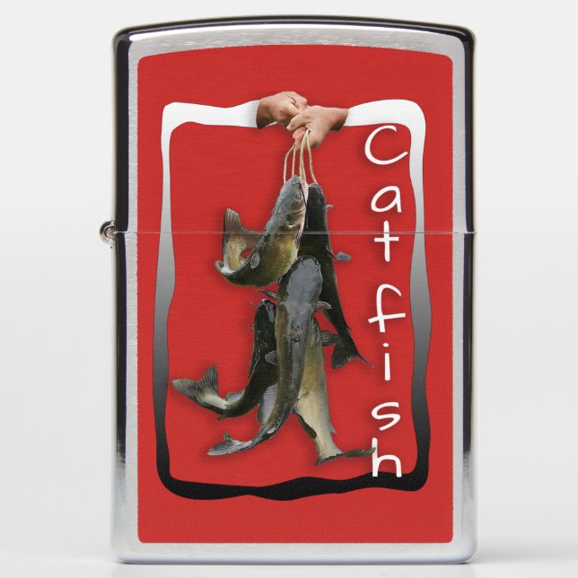 Beautiful Stringer of Catfish Fishing Zippo Lighter (Front)