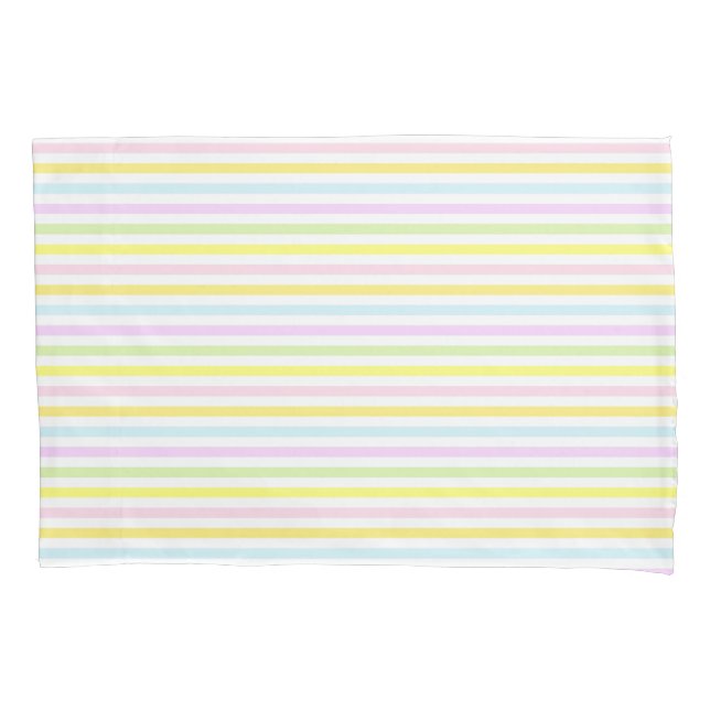 Beautiful Stripes in Pastel Colors Pillow Case (Front)