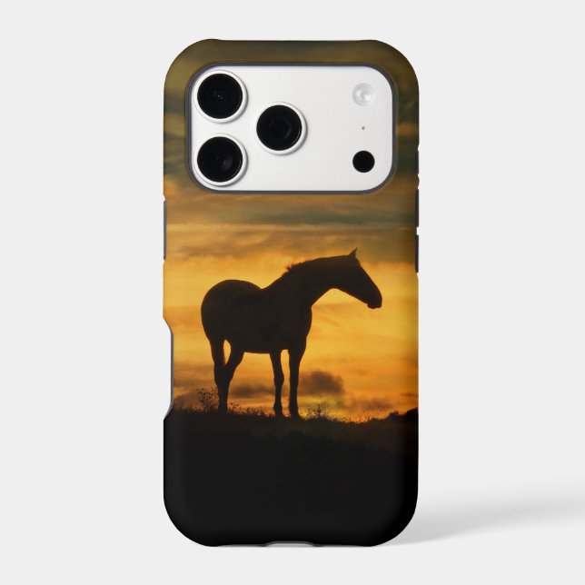 Beautiful Strong Horse Silhouetted Sunset Case-Mate iPhone Case (Back)