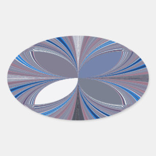 Beautiful stunning Butterfly soft blue colors Art Oval Sticker