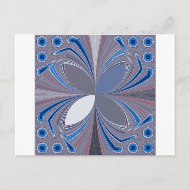 Beautiful stunning  Butterfly soft blue colors Art Postcard (Front)