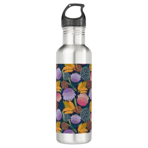 Beautiful stunningHarmonious color Flower  Stainless Steel Water Bottle