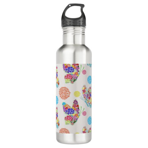 Beautiful stunningOverload Floral Butterflies  Stainless Steel Water Bottle