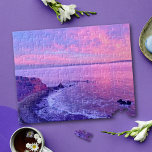 Beautiful Stunning Purple Pink Ocean Sunset Photo Jigsaw Puzzle<br><div class="desc">Find your happy, peaceful place whenever you use this beautiful, stunning, chic, photography jigsaw puzzle of a gorgeous pink and purple softly lit Palos Verdes, California, ocean sunset. Makes a great gift! Comes in a special gift box. You can easily personalize this jigsaw puzzle. Please message me with any questions...</div>